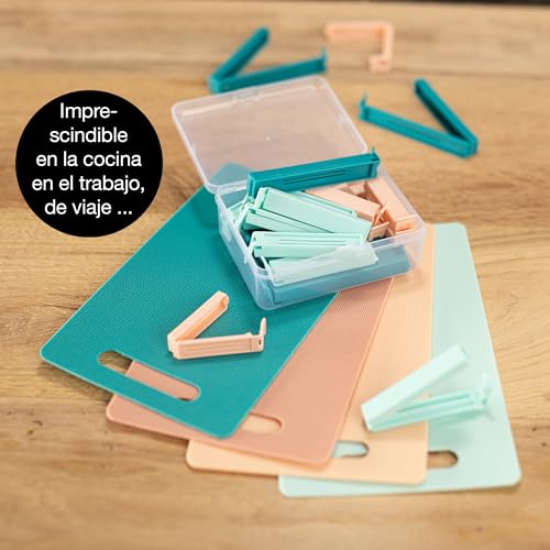 Miniatura 6 de Moritz Moritz 24 X Pinzas Bolsas Alimentos - Pinzas Cocina Bolsas Clip - Cierra Bolsas Plastico In Caja Transparente - 3 Colores Menta, Rosado