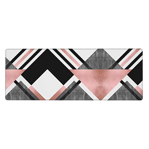 Tapis de souris de jeu abstrait XXL haut de gamme à rayures triangulaires