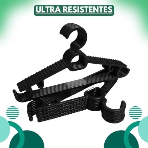 Kit Com 50 Cabides Reforçado Para Roupas Antideslizantes Calça Camisa Calça e Casacos