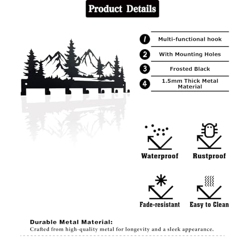 Metal-Key-Holder-Wall-Mounted-Key-Hooks-Key-Holder-for-Wall-Key-Organizer-Rack-with-7-Hooks-Key-Hanger-Decor-for-Kitchen-Entryway-Hallway-Bedroom-Doorway-Mountain-12IN