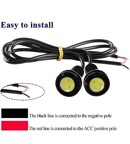 Image of AUTO MT 2PC /SET 18mm Eagle Eye LED Lights 9W DRL Daytime Running Lights Backup Reversing Parking Signal Automobiles Lamps (2PC BLUE 9W Eagle Eye Led Lights)