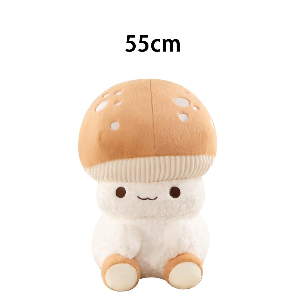 Fungo gigante di peluche realizzato in morbido tessuto per festival, celebrazioni e luoghi di intrattenimento. Fungo di peluche lavabile in lavatrice, di funghi, 55 cm-1.48 kg