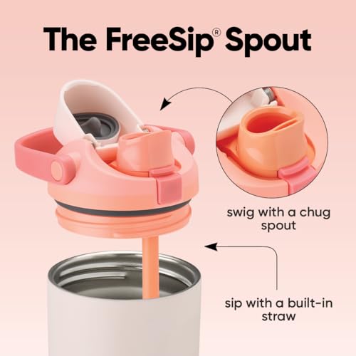 Image of Owala FreeSip Sway - Stainless Steel-40-oz.-Orange /Tan(Sparkling Sherbet)