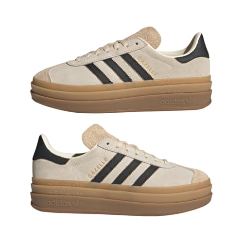 Image of adidas Gazelle Bold Womens Sneaker (Cream Black Gum, 7)