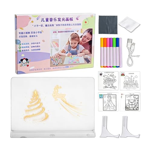 Tableau à dessin LED réutilisable en acrylique effaçable pour bureau et école