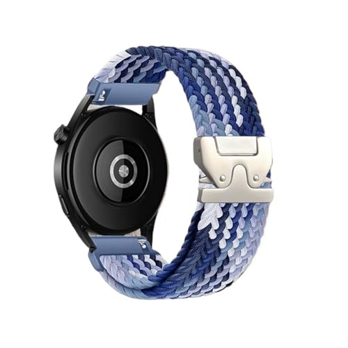 Bracelet élastique en Nylon, 18 20 22mm, Pour Huawei Wacth GT5 GT4 Pro 41mm 42mm 46mm, Pour Samsung Watch 7/6/5 40mm 44mm, à ajustement rapide(Blueberry color,22mm)