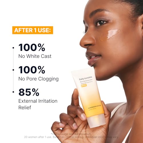 Image of SUNGBOON EDITOR Daily Invisible Blurring Sunscreen with Broad Spectrum SPF 40 Invisible Sunscreen for Face, Makeup Primer SPF, 50ml, 1.69 fl.oz, Oil Free, Weightless