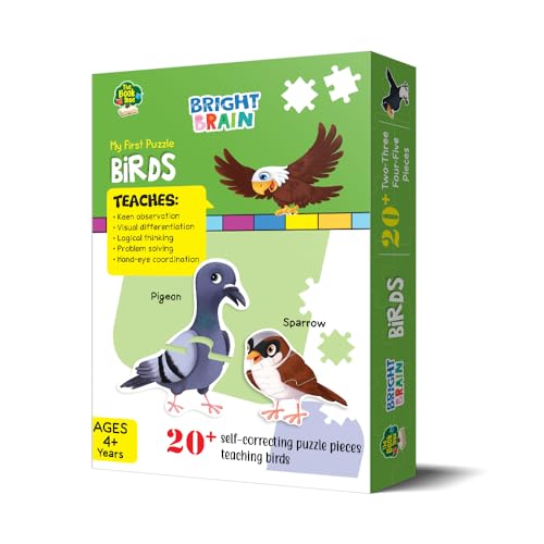 Image of The Book Tree Birds 20+ Piece Jigsaw Puzzle for Preschoolers, Educational Toy for Learning Different Birds, Gifts for Kids Ages 3 to 6 by Majestic Book Club