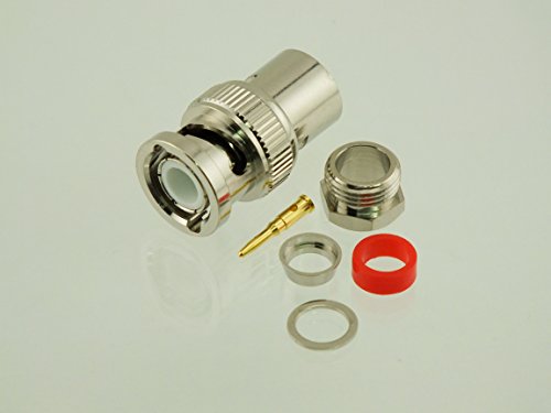 w5swlブランドプレミアムシリーズBNCオスクランプRFラジオコネクタfor rg-8 X mini-8と低損失タイプ240シリーズ同軸ケーブル2 - Pack ? By w5swlブランド