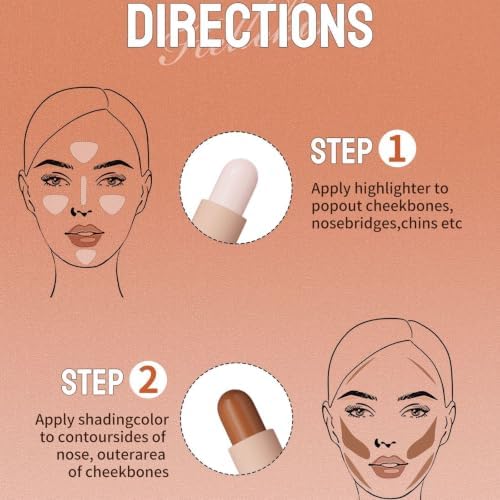 2 In 1 Dual End Contour Stick – Highlighter & Bronzer For All Faces & Tones — view 5