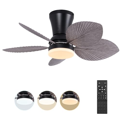 She's home 5 Palm Leaf Ceiling Fan with Light and