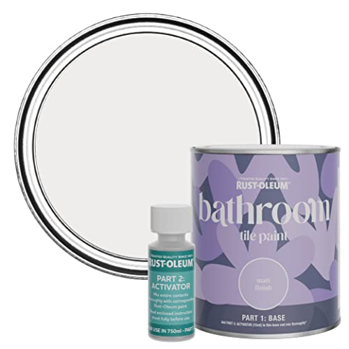 Rust-Oleum Purple Water-Resistant Bathroom Tile Paint in Matt Finish - Fleur 750ml