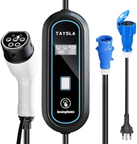 TAYSLA Carregador Portátil Carro Elétrico 32A 7KW com Adaptador C...