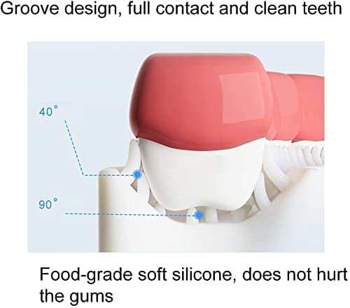 KEXES Soft Silicone 360 Degree U Shaped Toothbrush For Kid Baby Children Manual Teeth Whitening Toothbrush Infant Toothbrush For 1-6 Years (Multicolor) 1