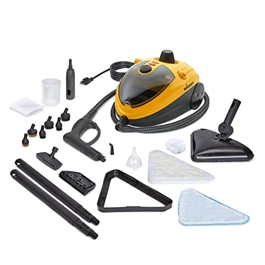 Wagner Spraytech C900134 925e Elite Steamer Multi-Purpose Mop with 20 Accessories for Chemical-Free Steam Cleaning, Hardwood Floors, Tile, and More