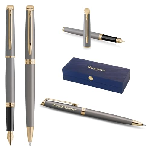Stylo plume Waterman personnalisé et bille : cadeau de Noël et anniversaire