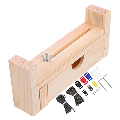 IWOWHERO Blanket Knitting Machine Spool Knitter Simple Wooden Frame for Bracelet Weaving