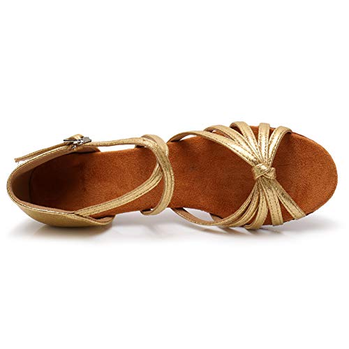 HIPPOSEUS Girls' Standard Latin Dance Shoes Low Heel Salsa Ballroom Cha Cha Shoes3