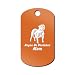 Dogue de Bordeaux Mom Engraved Keychain/GI Tag Mister Petlife bordeauxdog Orange