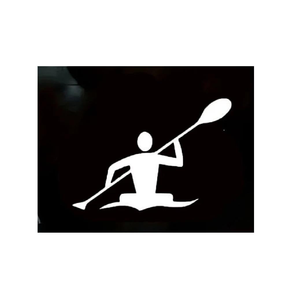 Kayak Kayaker Paddle Canoe Vinyl Decal Laptop Car Truck Bumper Window Sticker