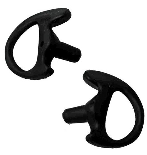 2 Pack TAPaulk Black Left Medium Semi Custom Flexible Open Ear Insert EarMold (Ear Mold) S-04-LM-BLK