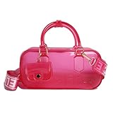 Transparent PVC Jelly Letter Shoulder Bag for Women, Crossbody Pillow Bag with Large Capacity, Waterproof Fashion Tote Purse for Beach Travel Gym Daily Use