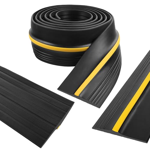 Garage Door Seal Universal Garage Door Seal Strip Garage Door Threshold Seal Anti-Slip Garage Door Seal Bottom Blocks Dust Rain & Protects Goods for Home Basements & Industrial Hubs(3m×80mm×18mm)