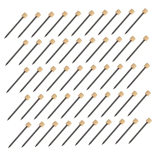 Image of 50pcs Copper Caps Nails Furniture Picture Hanging Nails Construction for Home Office Decor Strong and Accessories for Wall Mounting