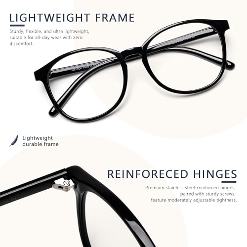 Image of Blue Light Blocking Glasses for Women Men, Square Thick Frame Anti Eyestrain & UV Glare JF6218