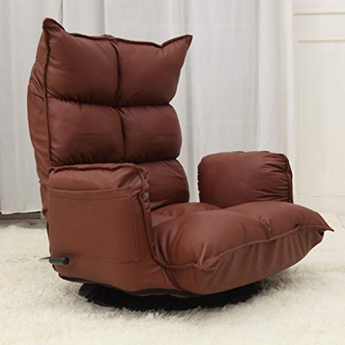 WYJW Multifunktions-Bodenstuhl, Drehsofa-Sessel, Klappstuhl Lazami (Farbe: Kaffeefarbe)