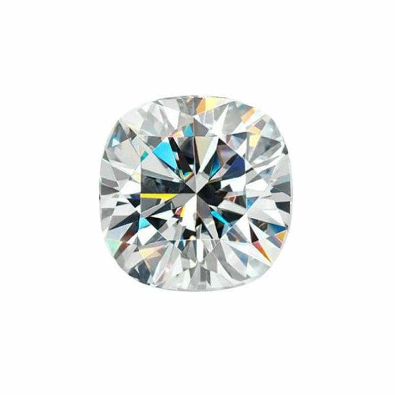 Moissanita súper blanca color D talla cojín de 4.0 ct con brillo de diamante de lujo