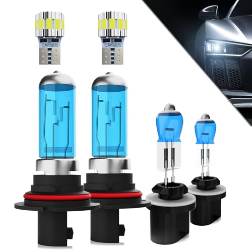 Image of Headlights+ License Plate Lights Fit For Dodge Ram 1994-2001 Light Bulbs,9007 /HB5 High /Low Beams+ 880 /881 Fog Lights+ License Plate Lights Combo,Plug And Play,Pack of 6