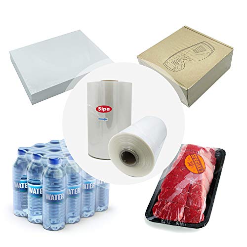 Image of SIPA 12 inch 75 Gauge Polyolefin Shrink Film Heat Wrap POF Centerfold 3500' feet (5)