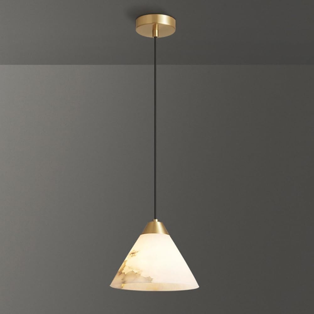 LYOUAE Nordic Natural Marble Pendant Lamp Modern Alabaster Hanging Light
