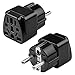 Produktbild 2 Stück Steckdosenadapter, US to EU Adapter, UK Adapter auf EU, Universal Adapters, Internationaler stecker adapters für Deutschland, USA, UK, Schweiz, China,usw