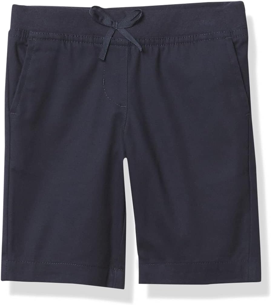 Nautica Girls School Uniform Bermuda Shorts, Pull-on Fit, Stretchy Material, Functional Pockets