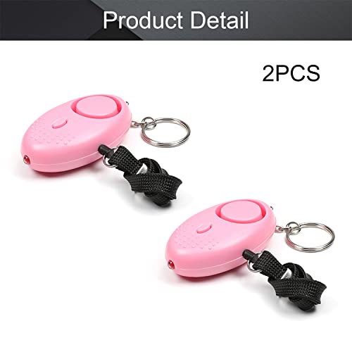 Image of Othmro 2 Pack 120DB Personal Alarm with LED Lights, Emergency Safety Alarm for Women, Men, Children, Elderly Pink