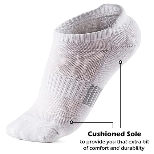 Mens Boys Socks 5 Pairs Anti-Blister Cushioned Breathable Running Cotton Socks Athletic Ankle Sports Socks4