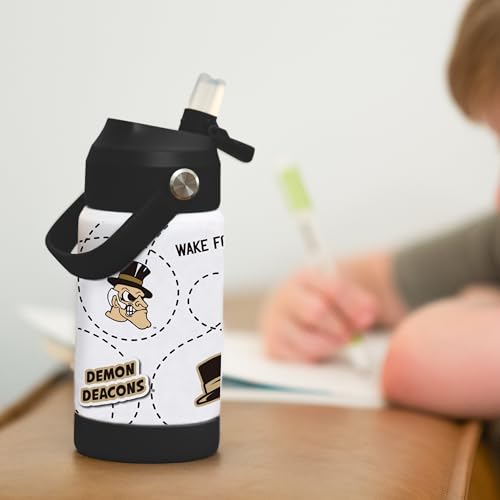 Image of Logo Brands NCAA Mascot Stainless-Steel Kids Bottle -Soft Silicone Mouthpiece, Easy To Carry, Kid-Friendly Design- Great For School & On-The-Go