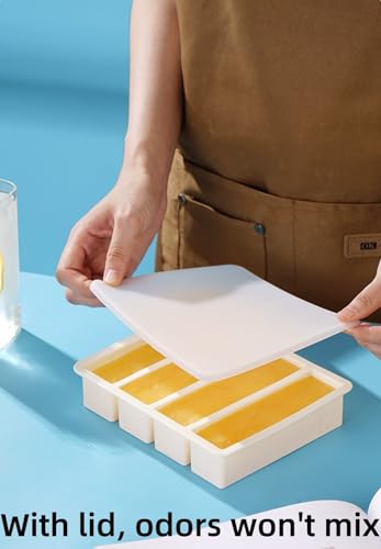 Molde de silicona para cubos de hielo grandes con tapa miniatura 6