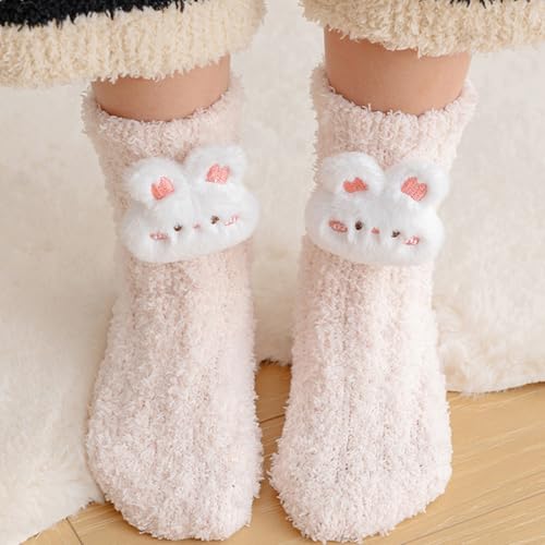 Thicken Warm Knee Highs Socks for Kids 1-12Year Warm Winter Thick Midcalf Socks Hosiery for Boys and Girls Neutral4