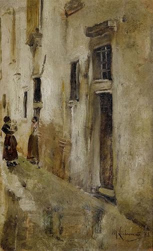 Lienzo decorativo callejón veneciano de Max Liebermann, llena de romanticismo vintage tu hogar