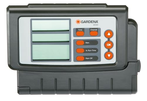 Gardena Classic Bewässerungssteuerung 4030: Bewässerungscomputer zur automatischen Bewässerung, großes Display, für bis zu 4 Ventile (1283-20)