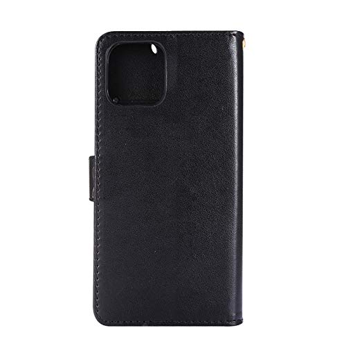 Capa C-Super Mall-UK para iPhone 12 Pro, capa para iPhone 12, capa carteira em relevo borboleta com