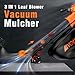 AIVOLT Cordless Leaf Vacuum Blower Mulcher with Battery and Charger, 2pcs 4.0Ah Battery Powered Leaf Vacuum with 40L Bag, 160MPH Air Speed, Turbo Mode, Suitable for Lawn Care Yard Cleaning