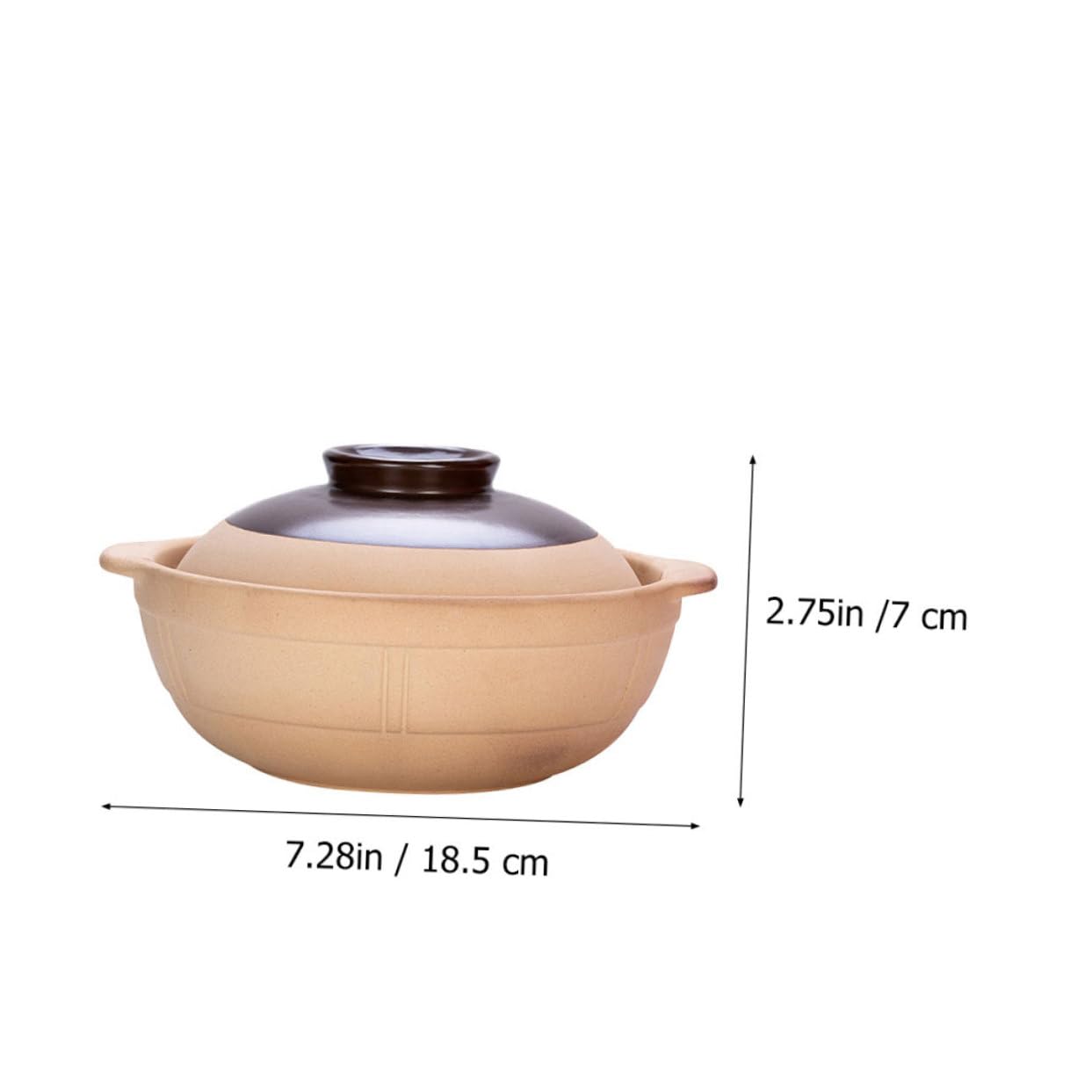 DOITOOL Olla de Estofado de Cerámica 750 Ml Resistente al Calor para Sopa de Pollo Cocina Casera Conservación Uniforme de Calor