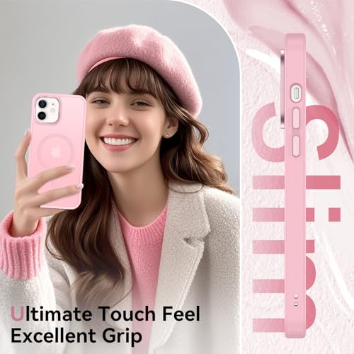 Coque iPhone 12 Pro antichoc rose compatible MagSafe protection militaire