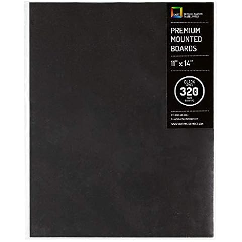 UART Dark Premium Mounted Art Board, Size: 9 x 12, Color: Black, Grade/Grit: 320 Cover