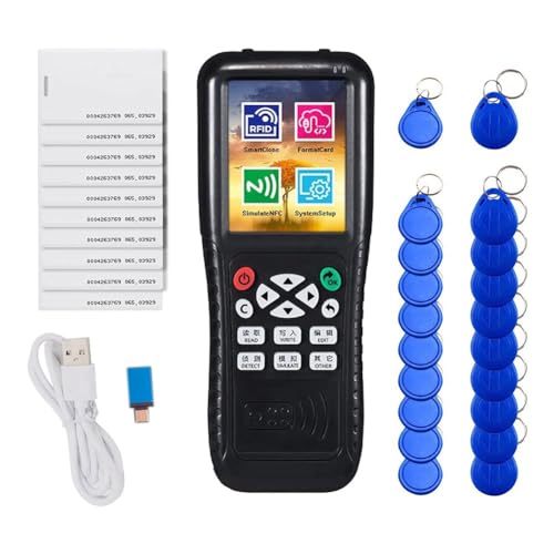 Surluoen Lector de Copiadora de Tarjetas RFID NFC, Lector de Tarjetas Inteligentes NFC, Copiadora RFID, VersióN en IngléS ICopy X100 NFC ID IC Reader