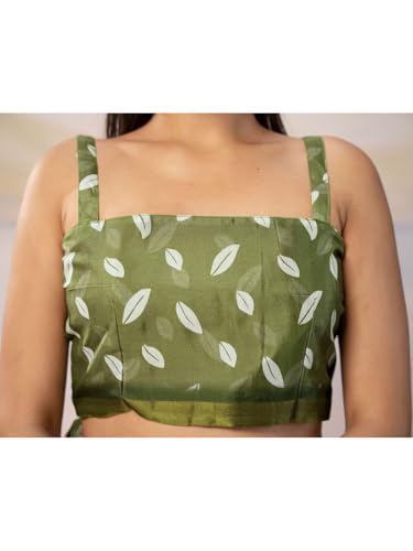 Image of Satrani Women's Silk Printed Ready To Wear Saree with Unstitched Blouse Piece